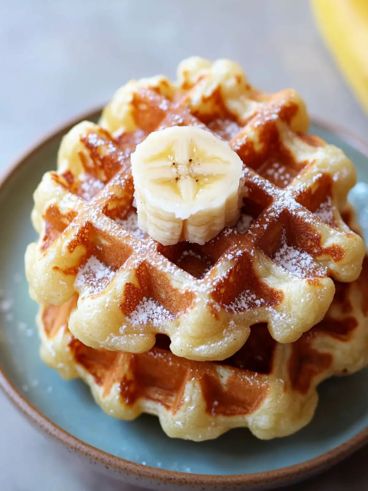 Easy 3-Ingredient Banana Mochi Waffles