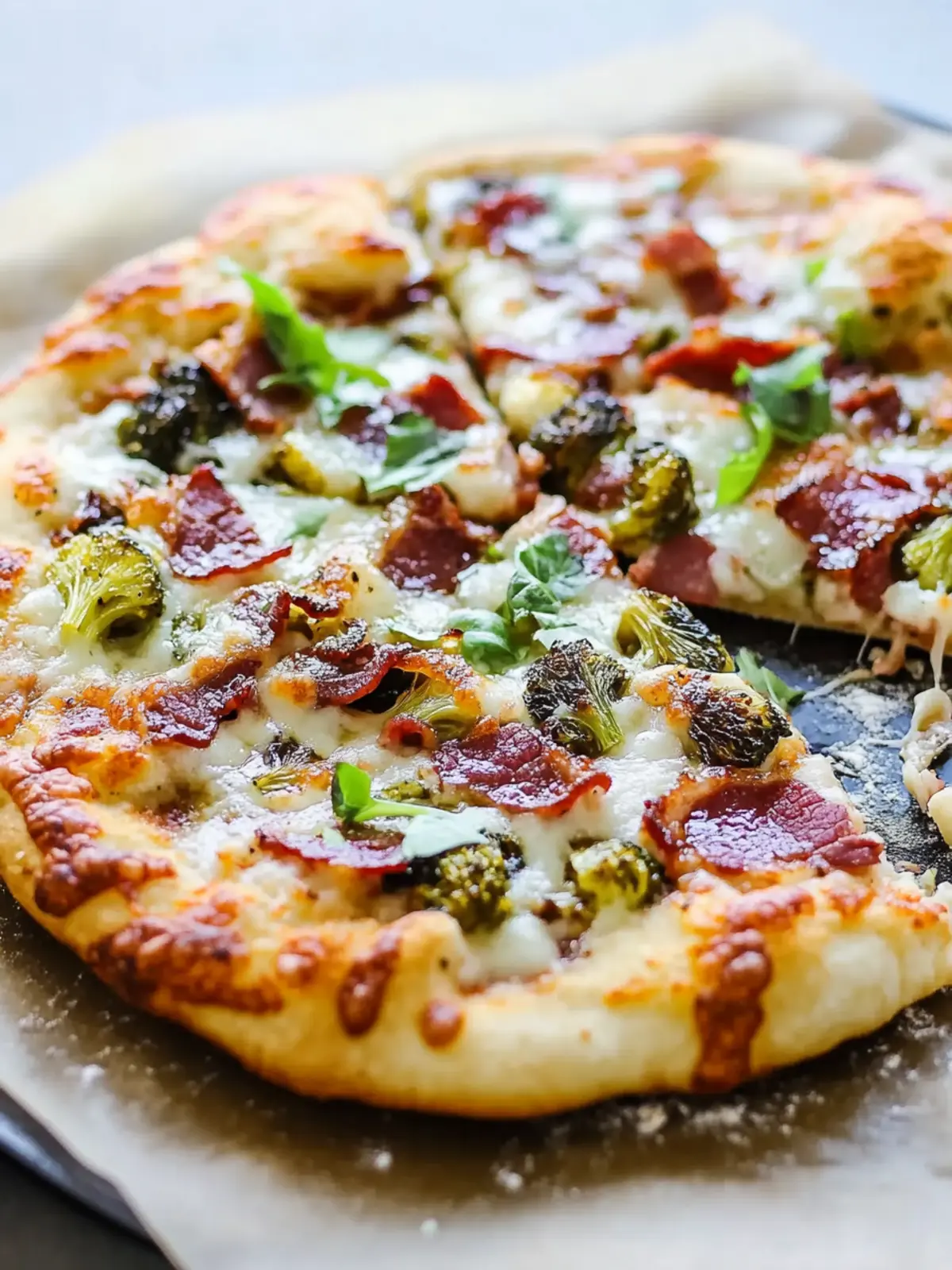 Easy Skillet Pizza with Brussels and Bacon