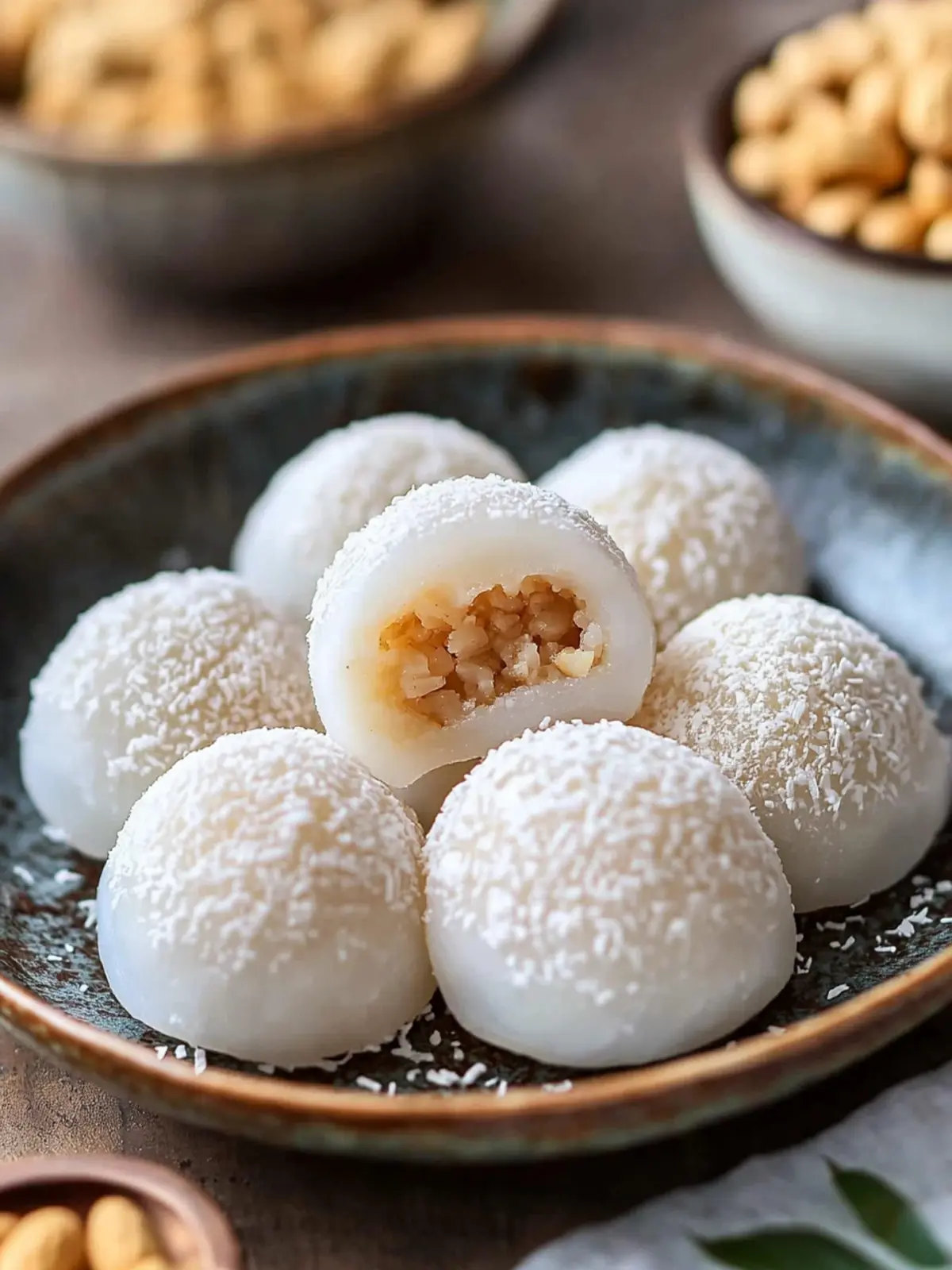 Coconut Peanut Mochi (lo mai chi)