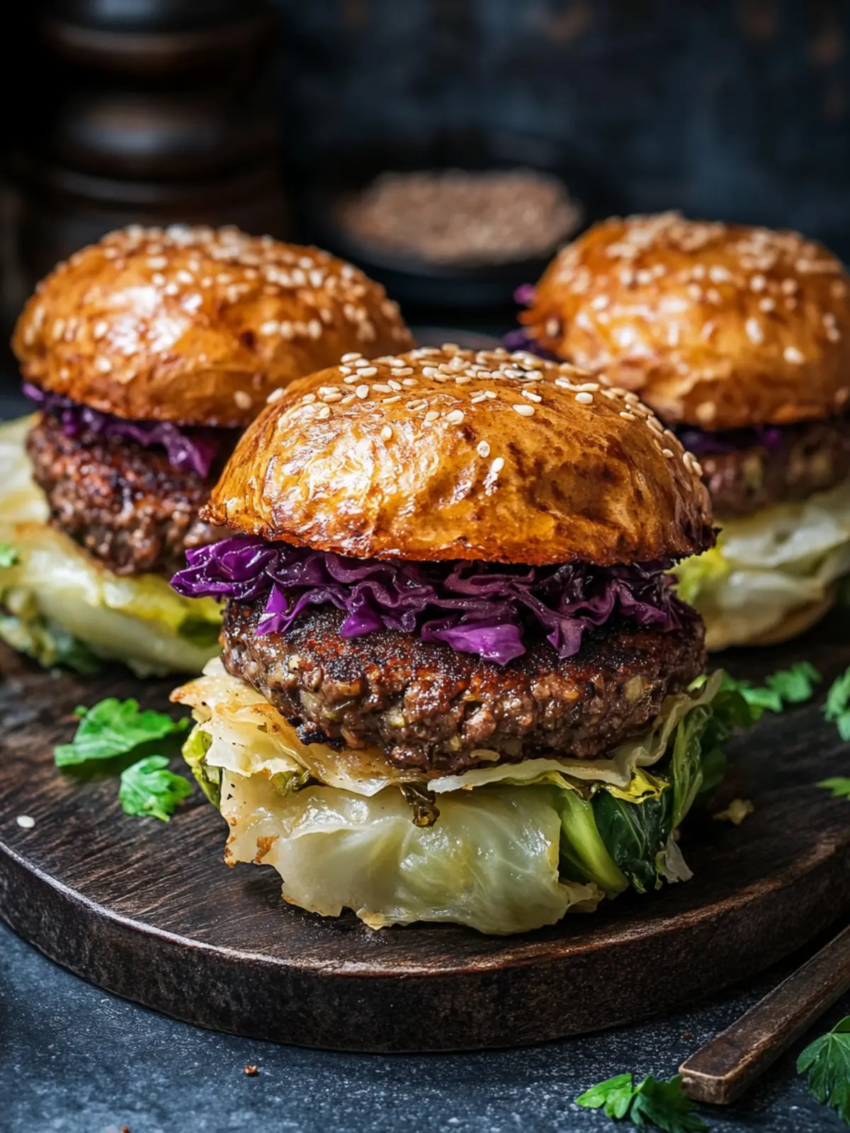 Easy Oven-Baked Cabbage Burgers