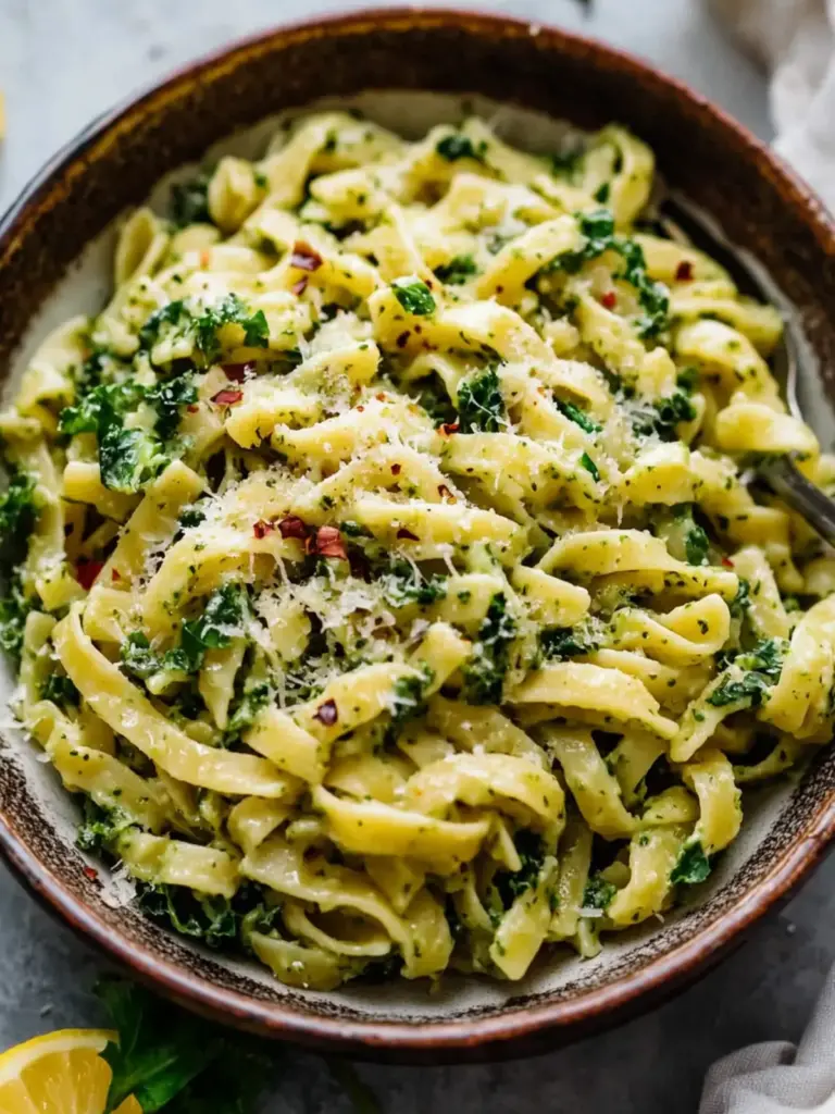 Kale Pasta With Lemon