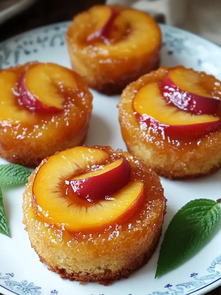 Peach Upside Down Mini Cakes