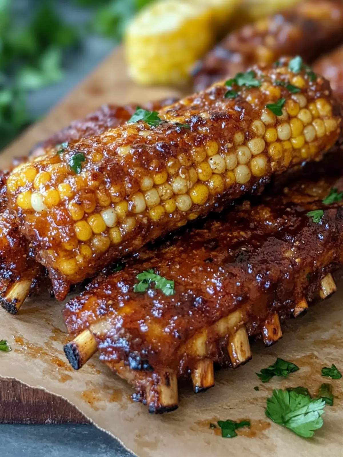 Crispy Air Fryer Corn Ribs