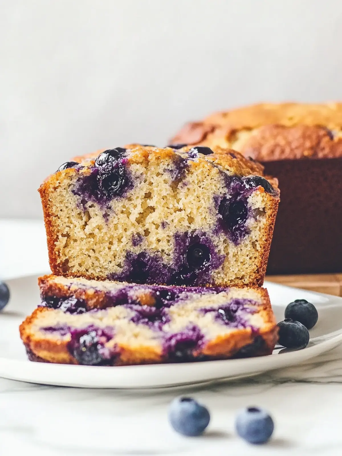 Almond Flour Blueberry Bread