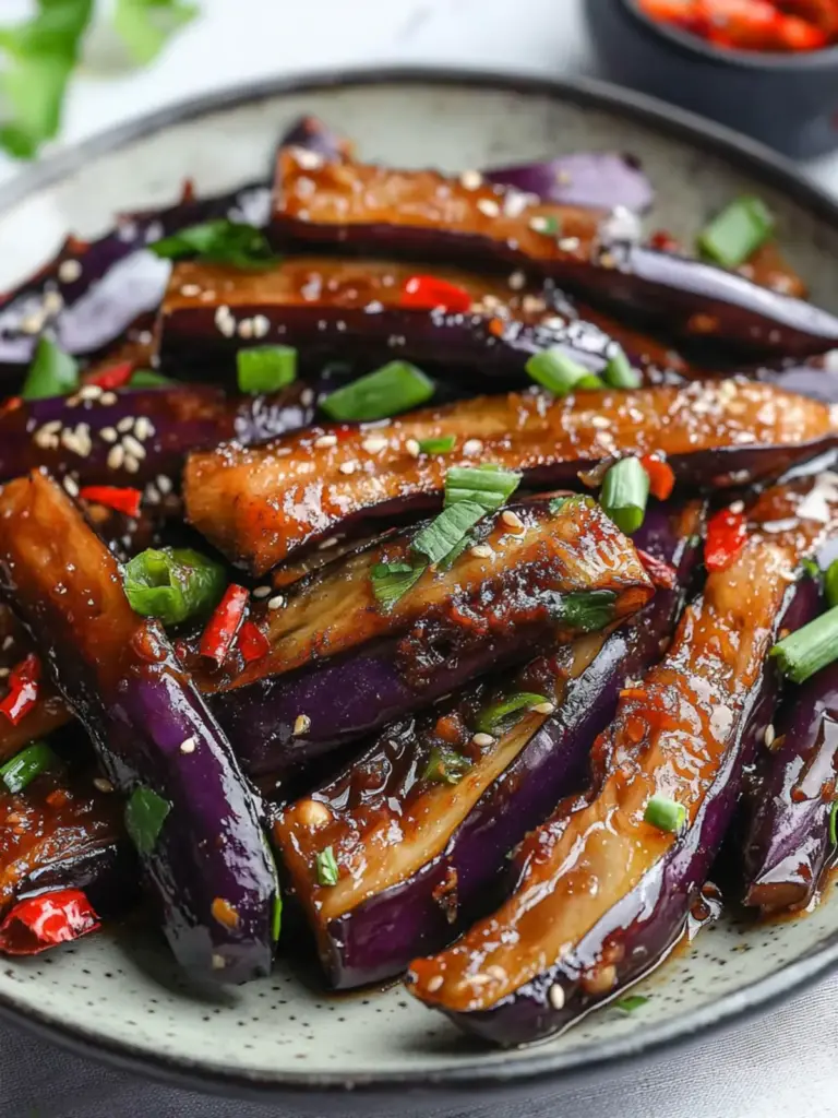 Chinese Spicy Garlic Eggplant